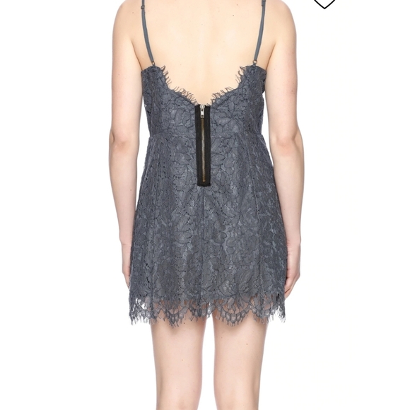 CHASER Gray Lace Mini Dress - Picture 11 of 12